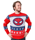 Marvel Spider-Man Symbol Offcially Licesned Adult Holiday Ugly Christmas Sweater