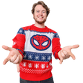 Marvel Spider-Man Symbol Offcially Licesned Adult Holiday Ugly Christmas Sweater