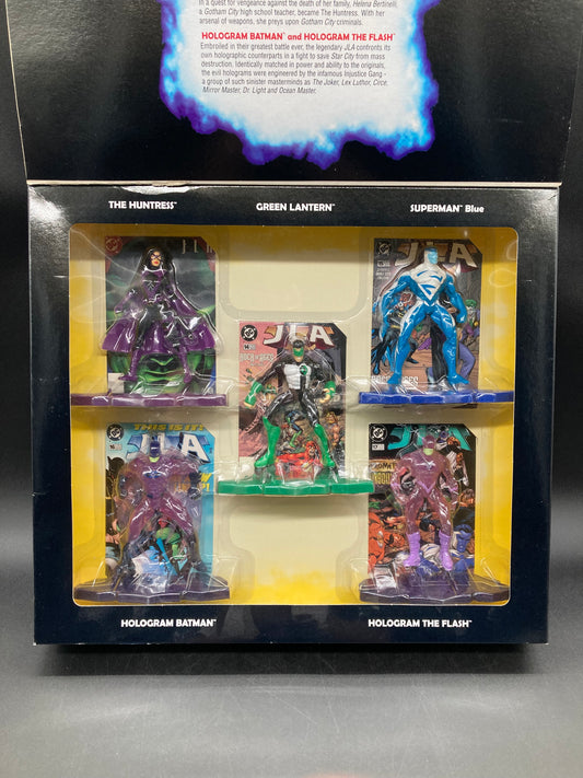 Justice League Of America Kenner DC Superman,Green Lantern, Huntress, Hologram Batman & Hologram Flash Deluxe Figure 6” Set 1998
