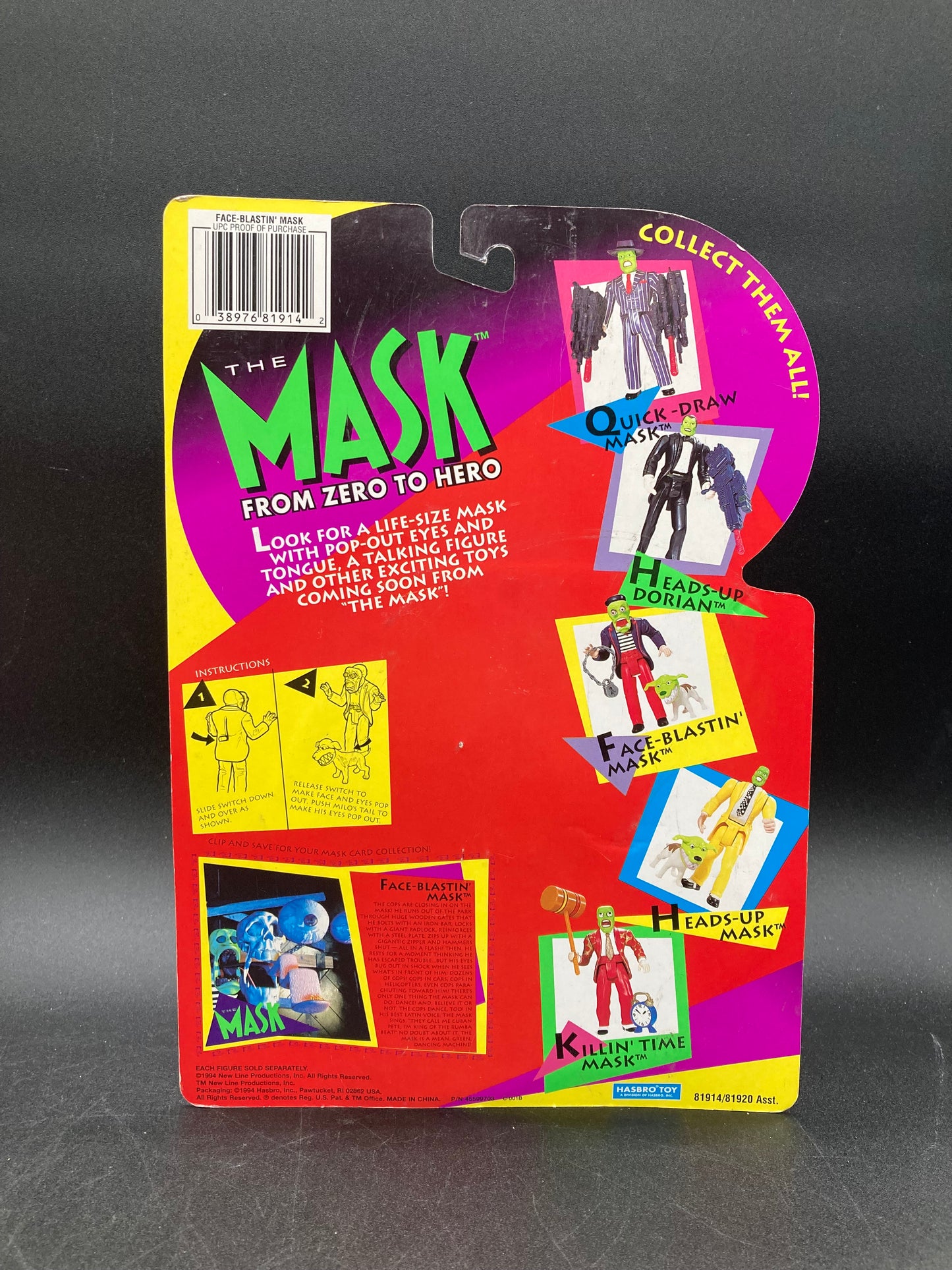 Face-Blastin’ Mask Hasbro The Mask Figure 1994