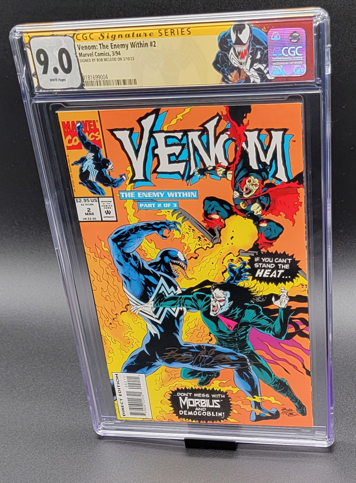 Venom: The Enemy Within #2 CGC SS 9.0 Bob McLeod