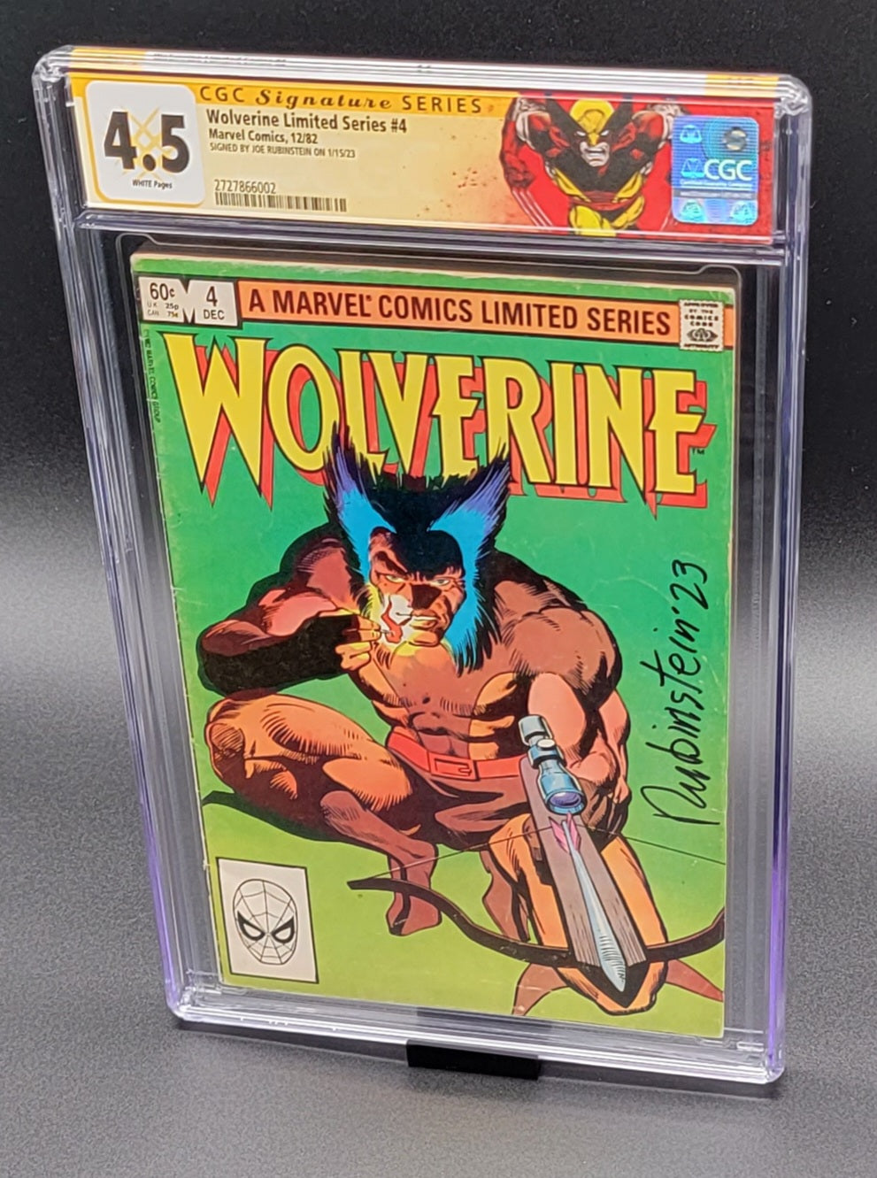 Wolverine Limited series #4 CGC SS 4.5 Joe Rubinstein