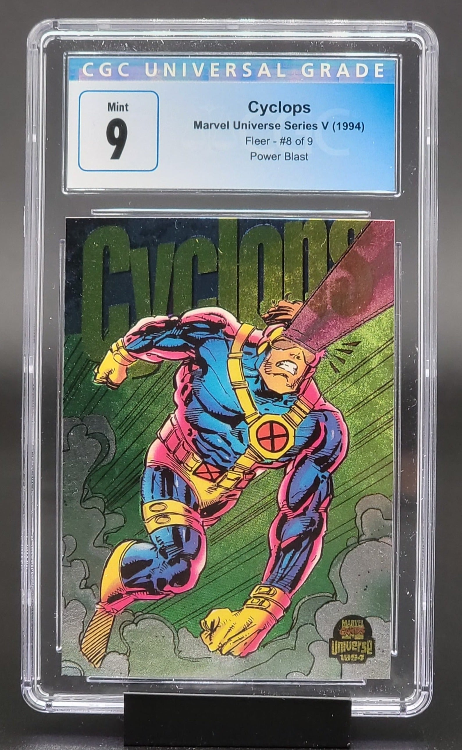 Cyclops, Marvel Universe series 5 Power Blast #8 of 9 CGC 9