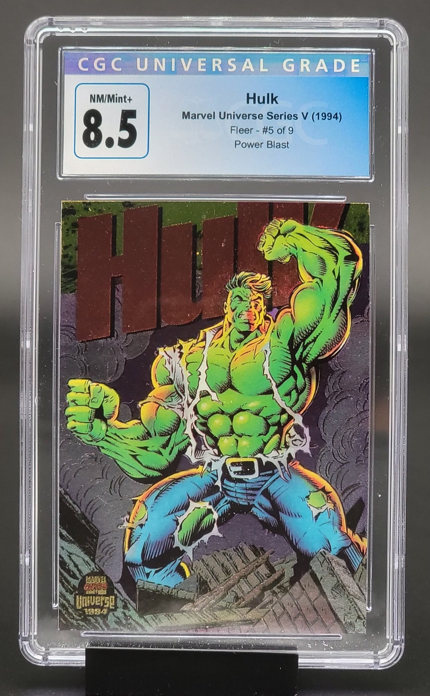 Hulk, Marvel Universe series 5 Power Blast #5 of 9 CGC 8.5
