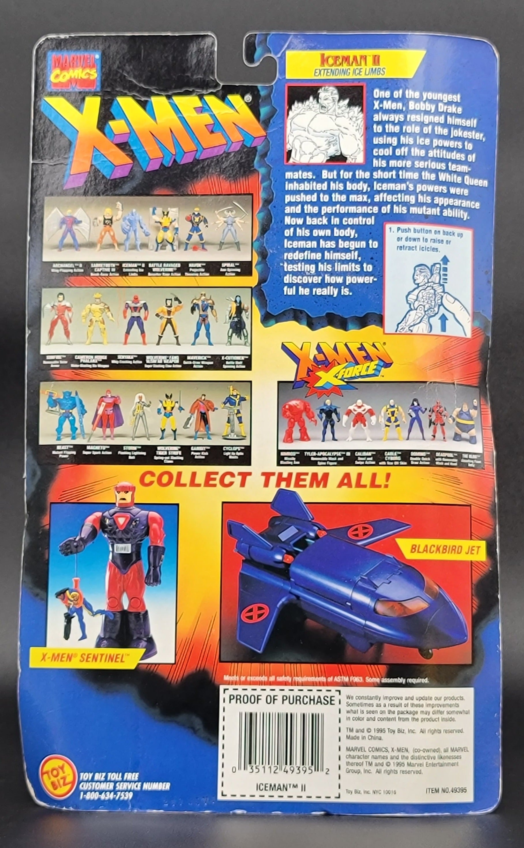 Toy Biz 2003 X-MEN 2 X2 ICEMAN Super Poseable Light-up Ice
