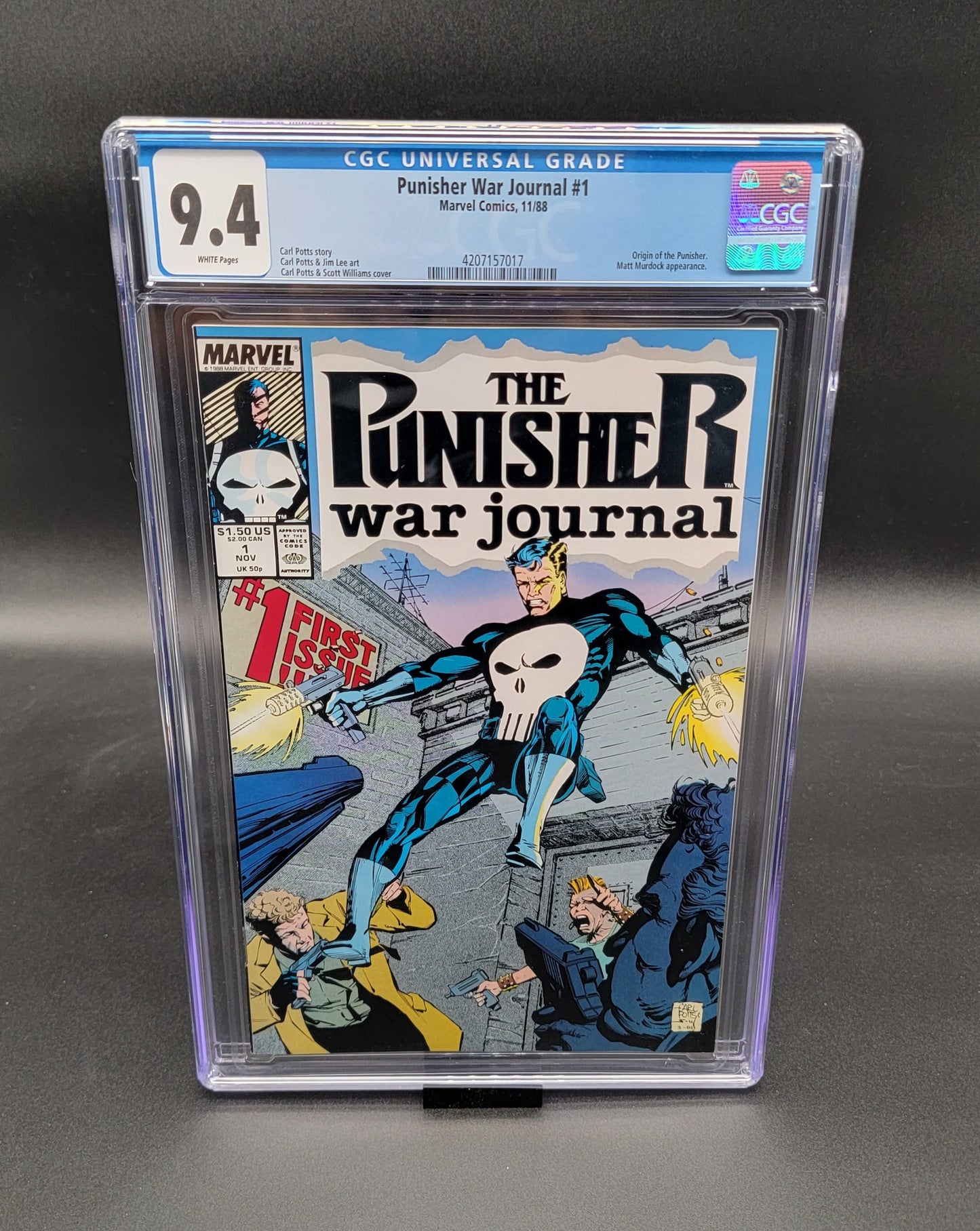 The Punisher War Journal #1 1988 CGC 9.4