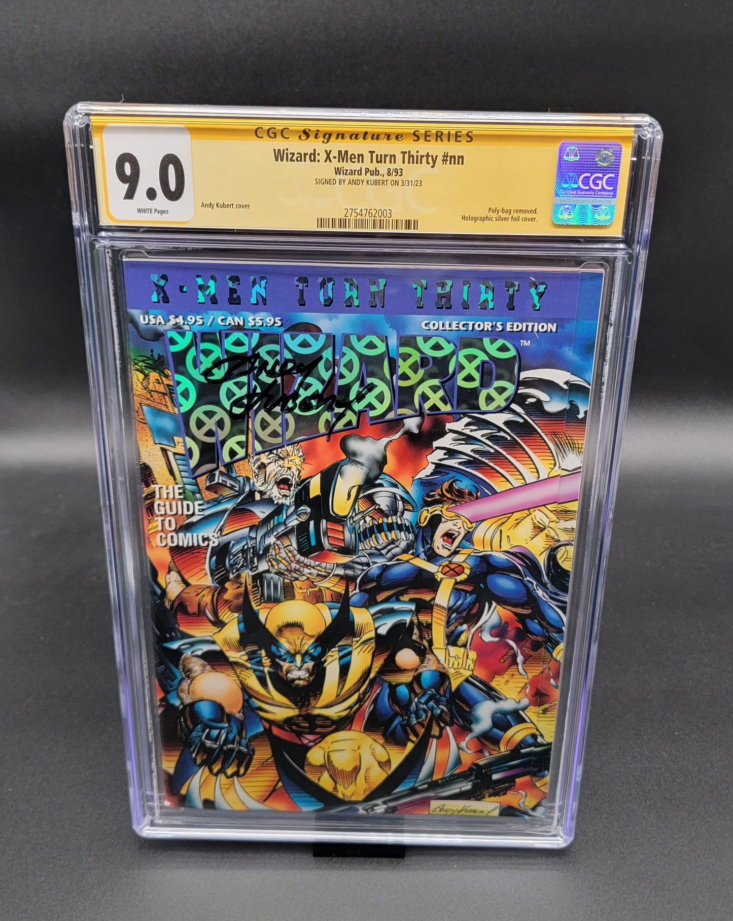 Wizard: X-Men Turn Thirty #nn 1993 CGC SS 9.0 signed Andy Kubert