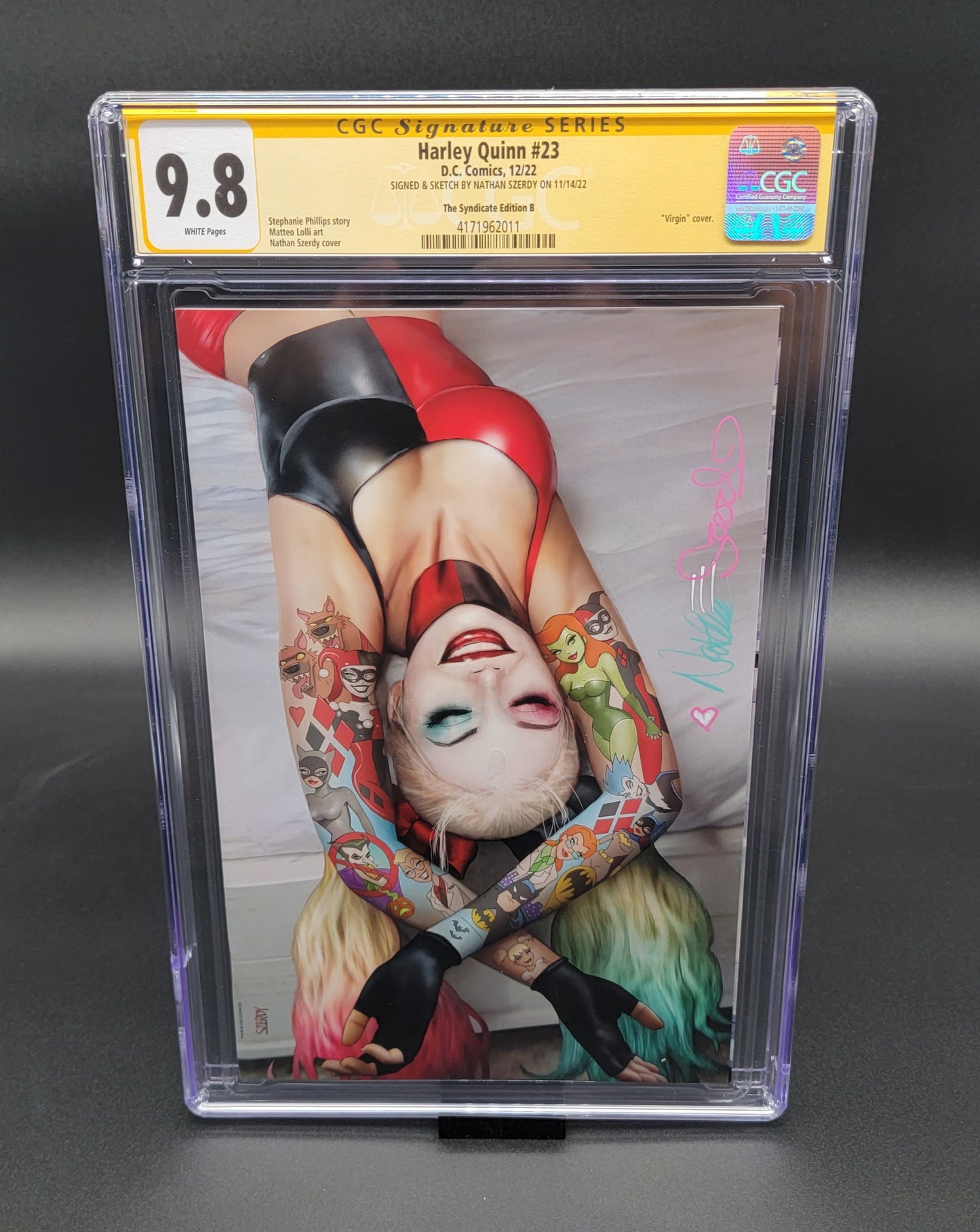 Harley Quinn #23 CGC SS 9.8 signed and sketched by Szerdy