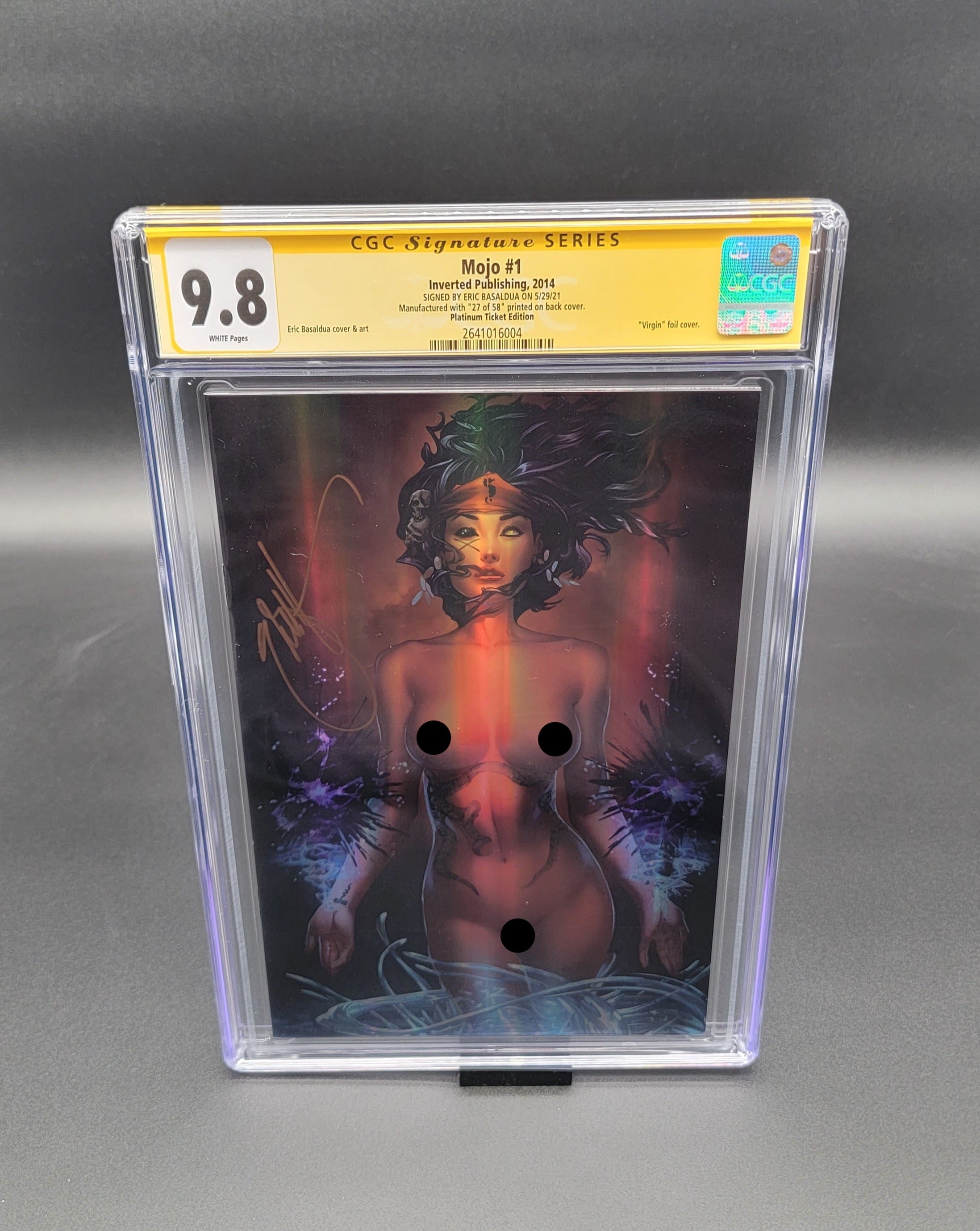 Mojo #1 Platinum Ticket Ed. CGC SS 9.8 signed by Ebas