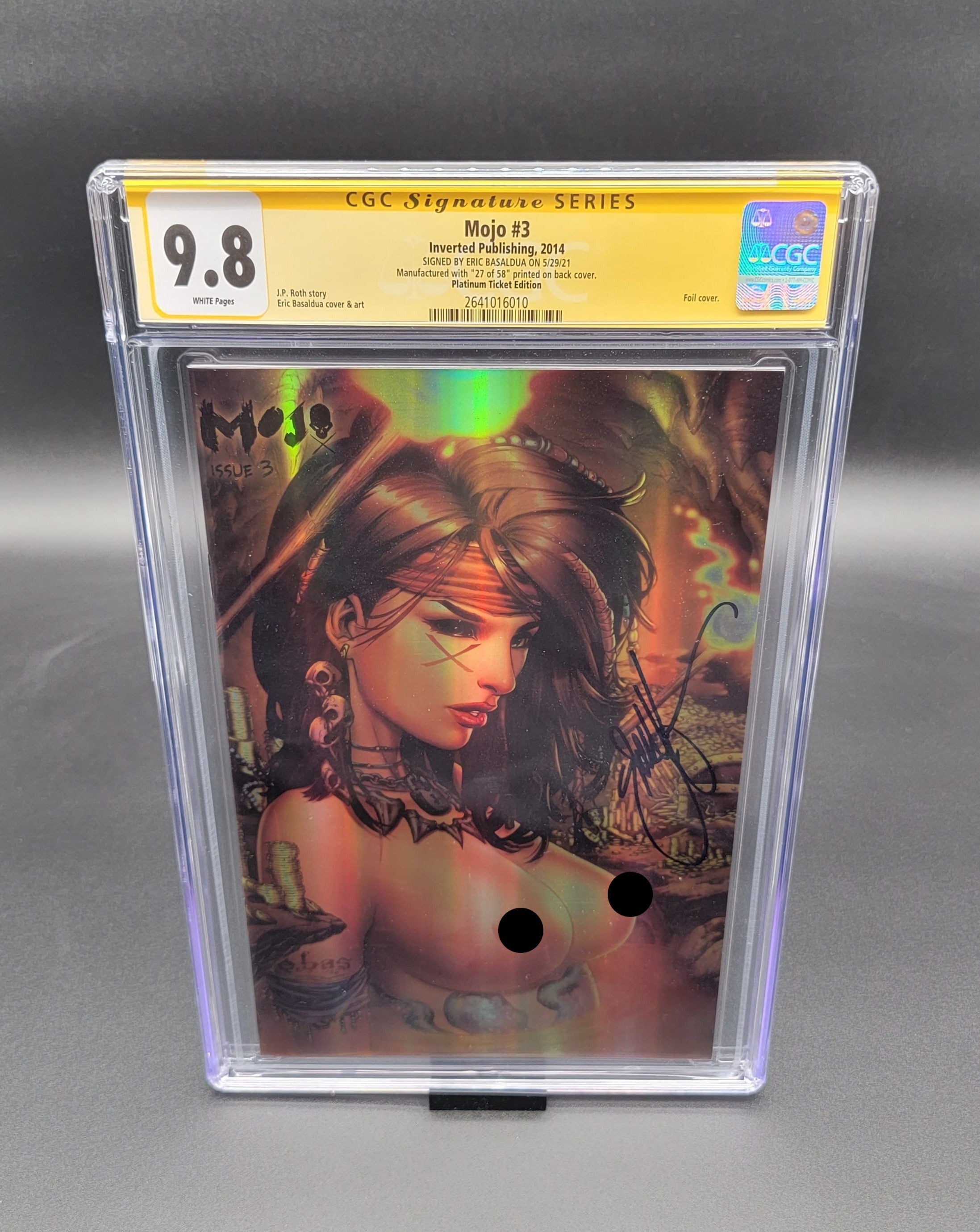 Mojo #3 Platinum Ticket Ed. CGC SS 9.8 signed by Ebas