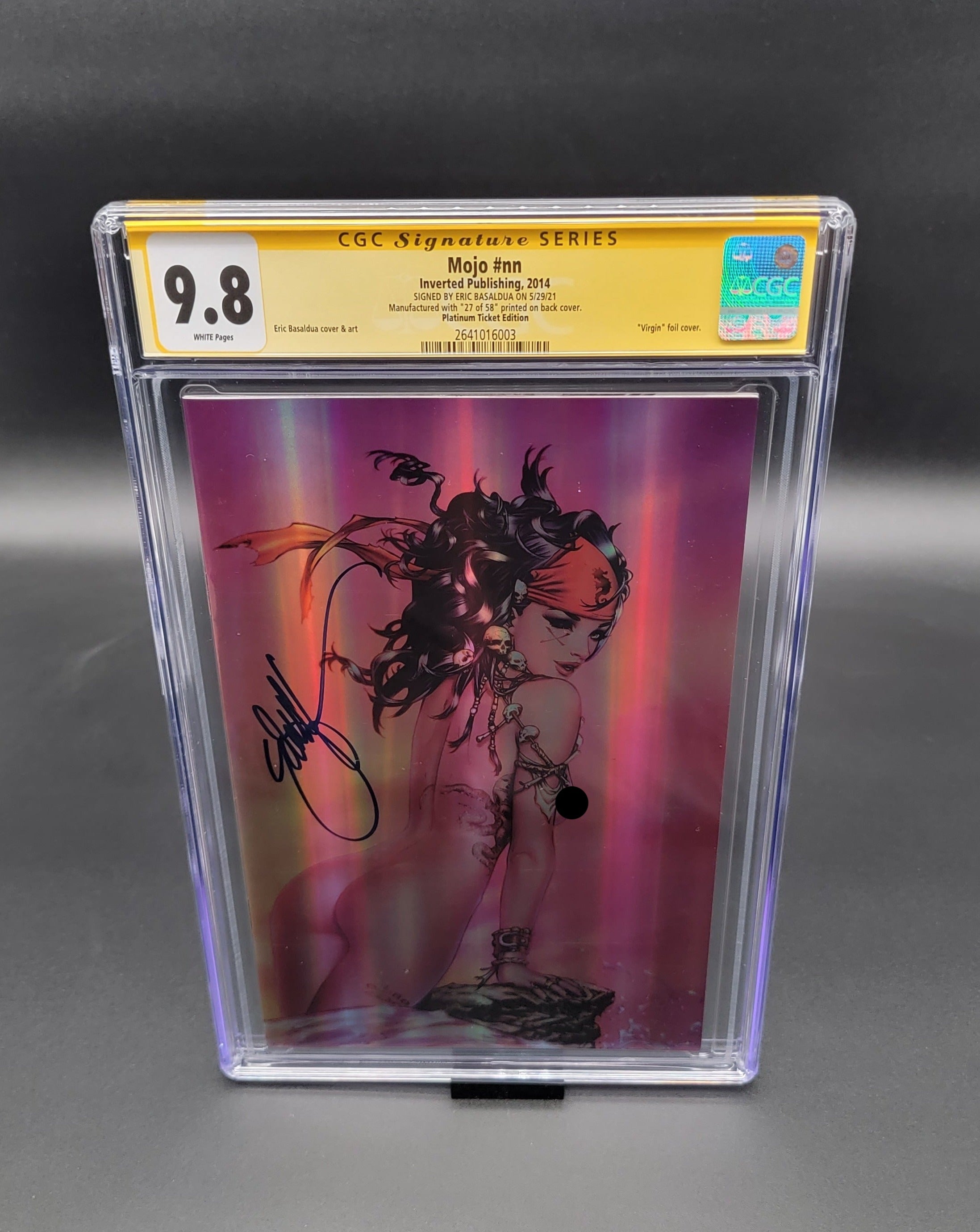 Mojo #nn Platinum Ticket Ed. CGC SS 9.8 signed by Ebas