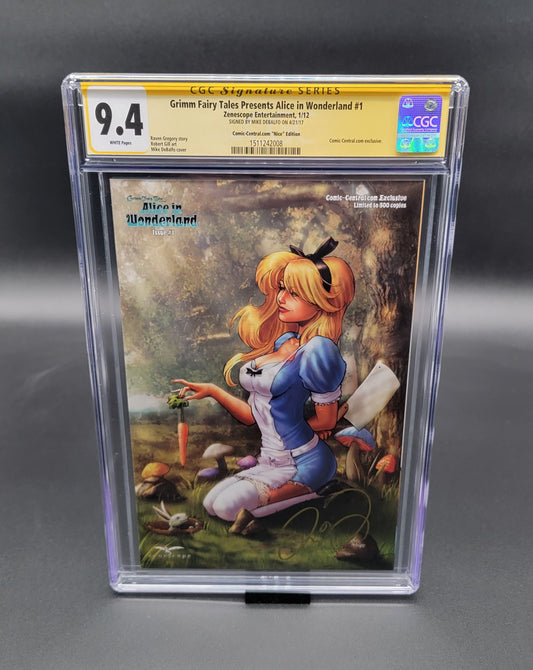 Grimm Fairy Tales Presents Alice in Wonderland #1 CGC SS 9.4 signed Mike Debalfo