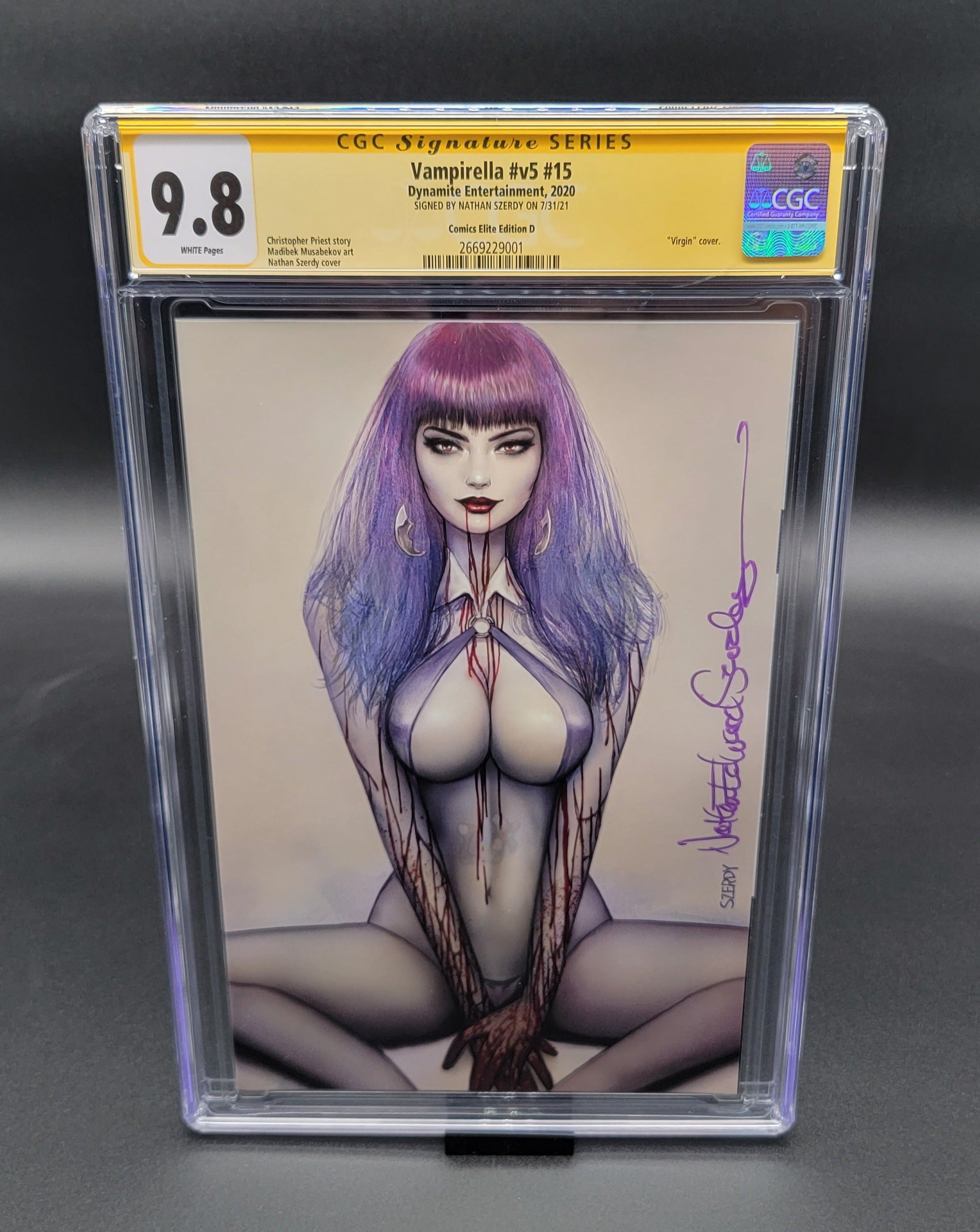 Vampirella #V5 #15 2020 CGC SS 9.8 signed by Szerdy