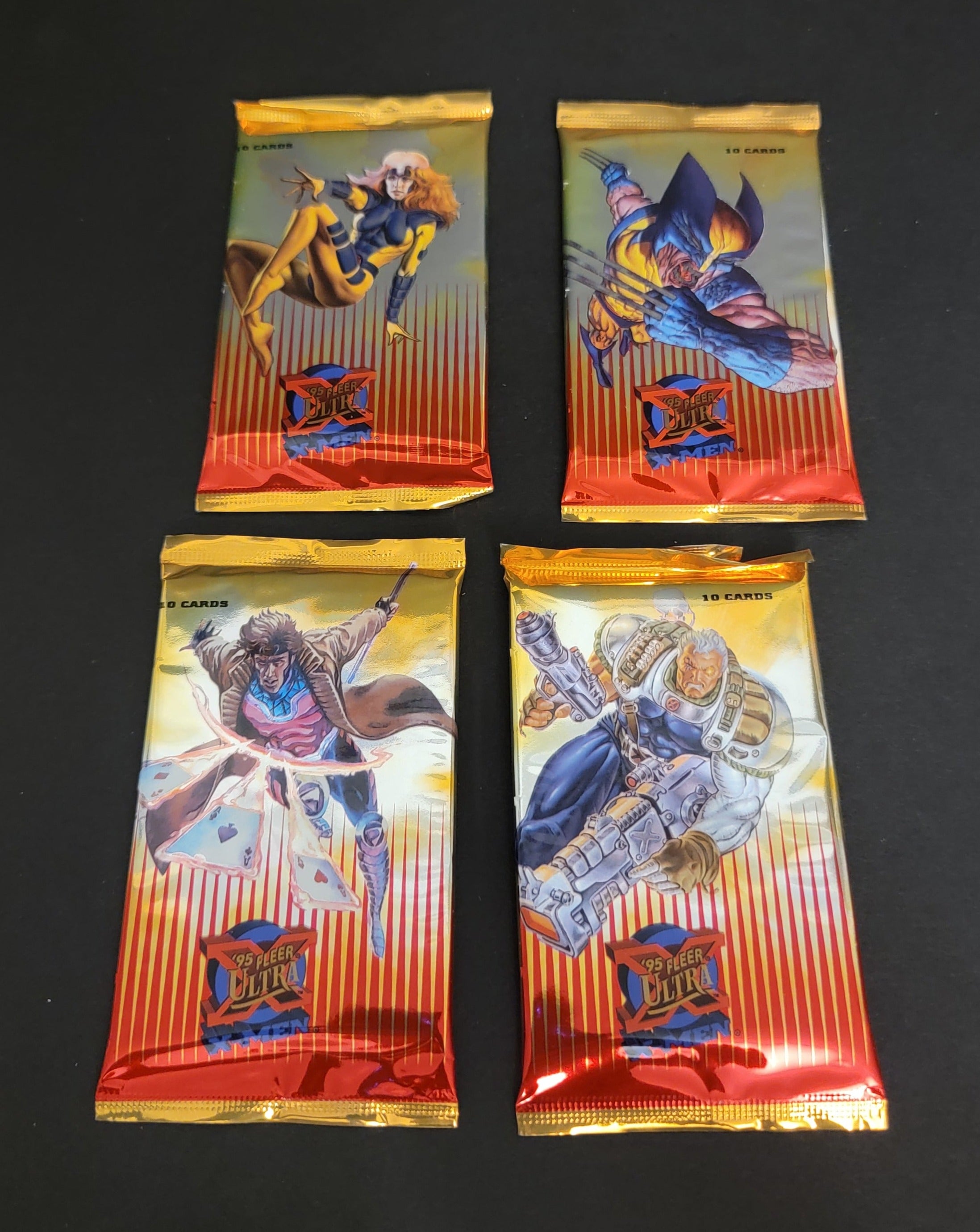 10 1995 fleer ultra purchases x-men 10 card packs