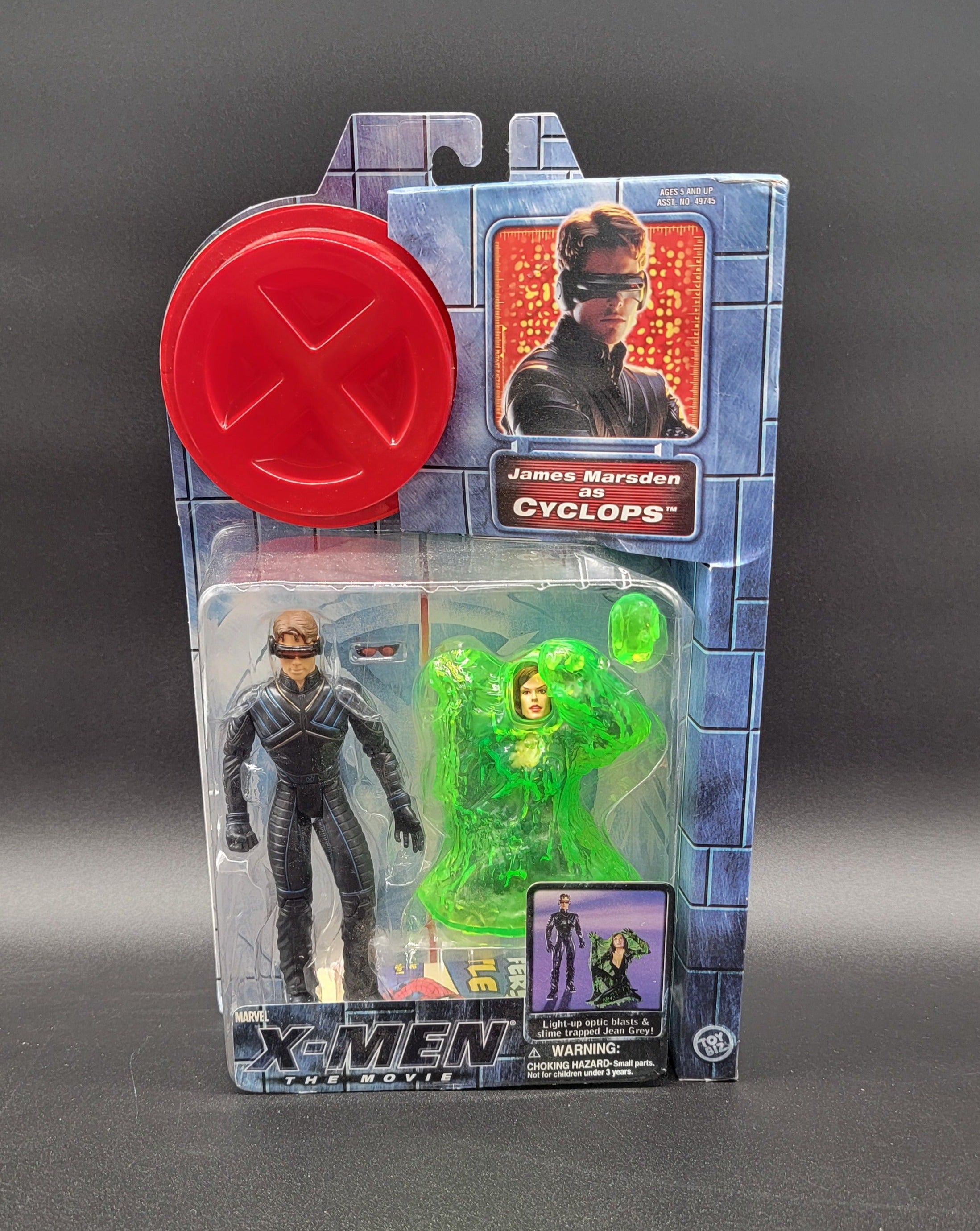 Cyclops light up Optic X-Men movie 2000 Toybiz