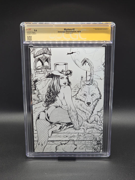 Mystere #2 2019 NYCC 2019 exclusive virgin Gatefold sketch cover CGC SS 9.6 signed by Elias Chatzoudis
