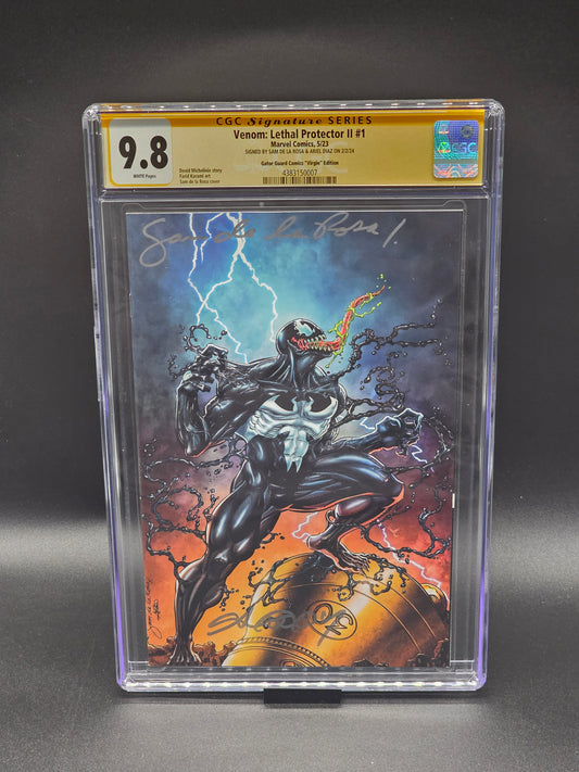 Venom: Lethal Protector 2 #1 2023 Gator Guard Comics Virgin Ed CGC SS 9.8 signed by Sam De La Rosa & Ariel Diaz