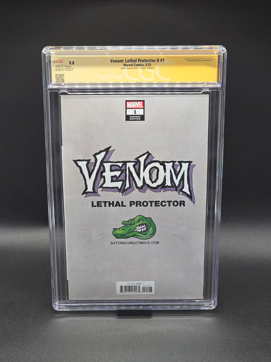 Venom: Lethal Protector 2 #1 2023 Gator Guard Comics Virgin Ed CGC SS 9.8 signed by Sam De La Rosa & Ariel Diaz