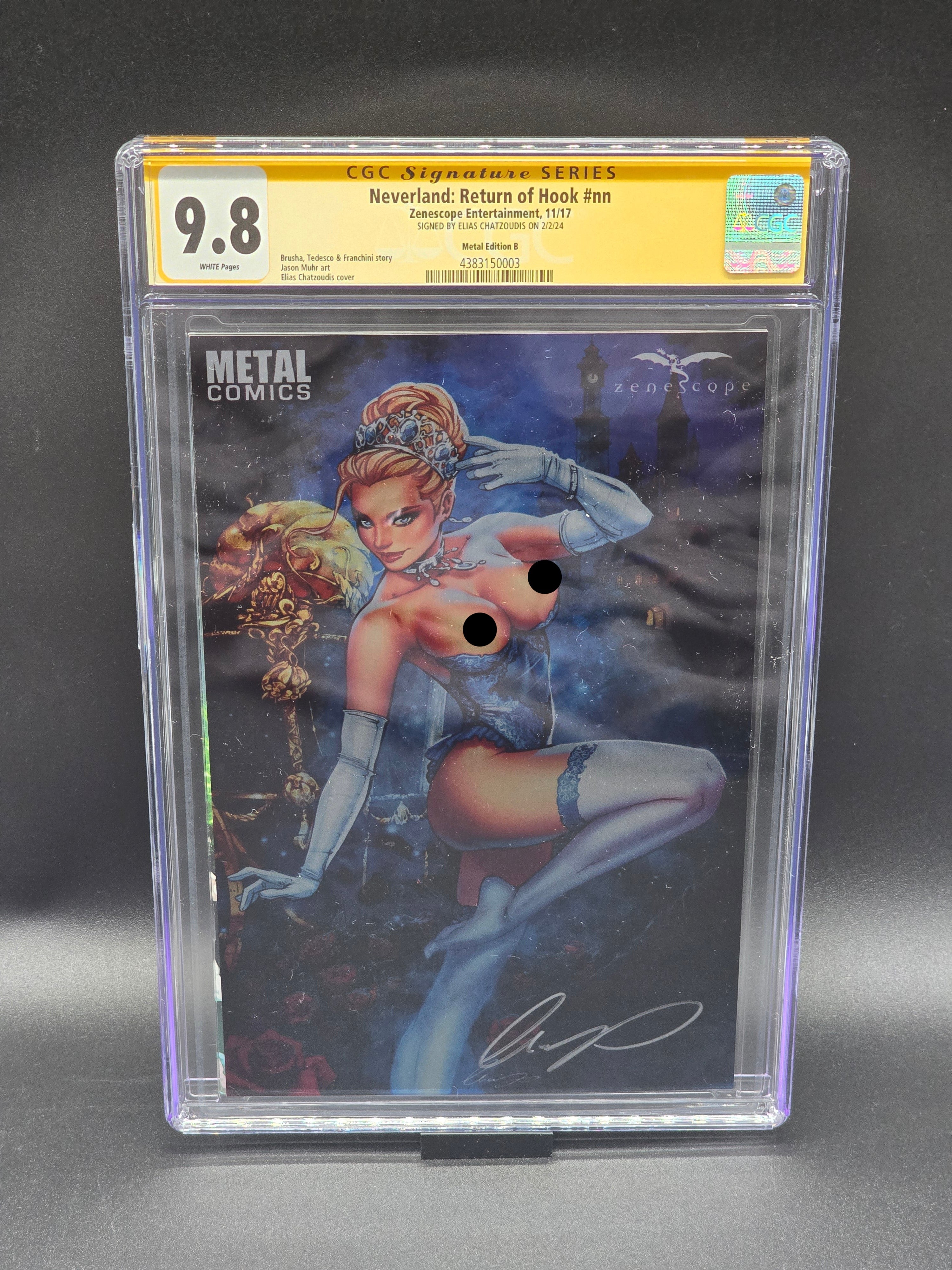 Neverland: Return of Hook #nn 2017 Metal Ed. B CGC SS 9.8 signed by Elias Chatzoudis