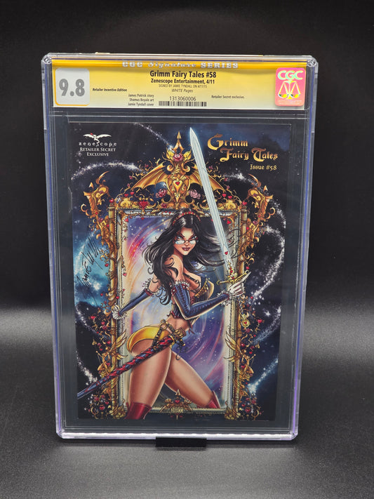 Grimm Fairy Tales #58 Retailer Secret Exclusive 2011 CGC SS 9.8 signed Jamie Tyndall