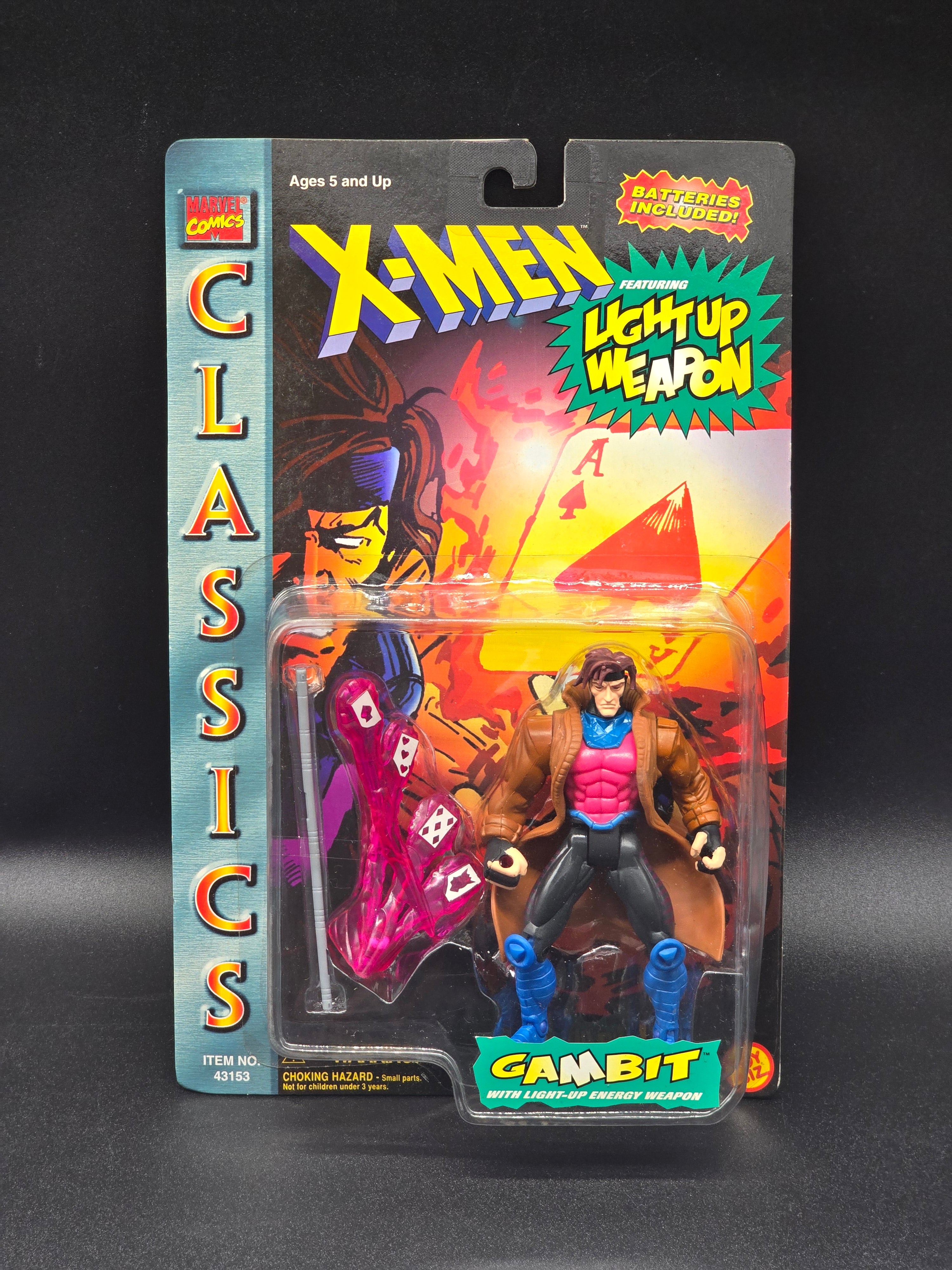 Gambit X-Men Lightups Classics (Standard color variant) 1996 Toybiz