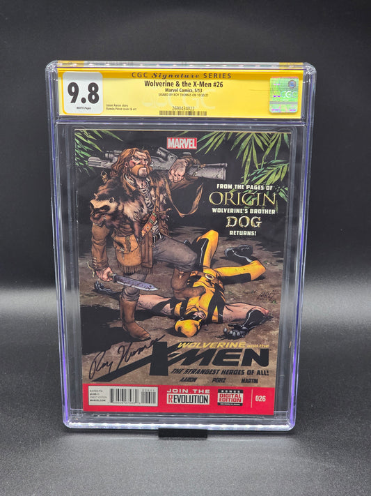 Wolverine & the X-Men #26 2013 CGC SS 9.8 signed by Roy Thomas