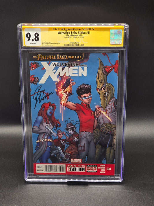 Wolverine & the X-Men #31 2013 CGC SS 9.8 signed by Roy Thomas