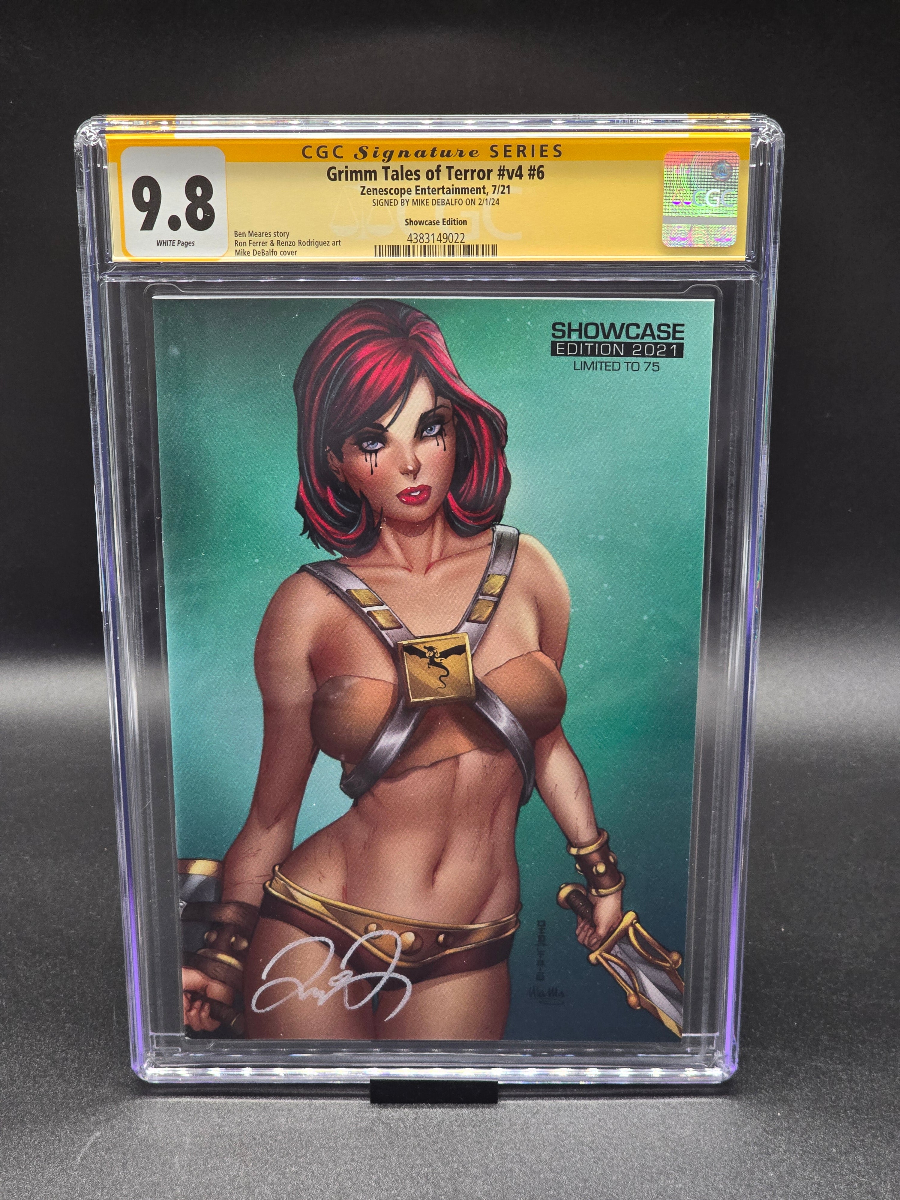 Grimm Tales of Terror v4 #6 Showcase 2021 CGC SS 9.8 signed Mike DeBalfo