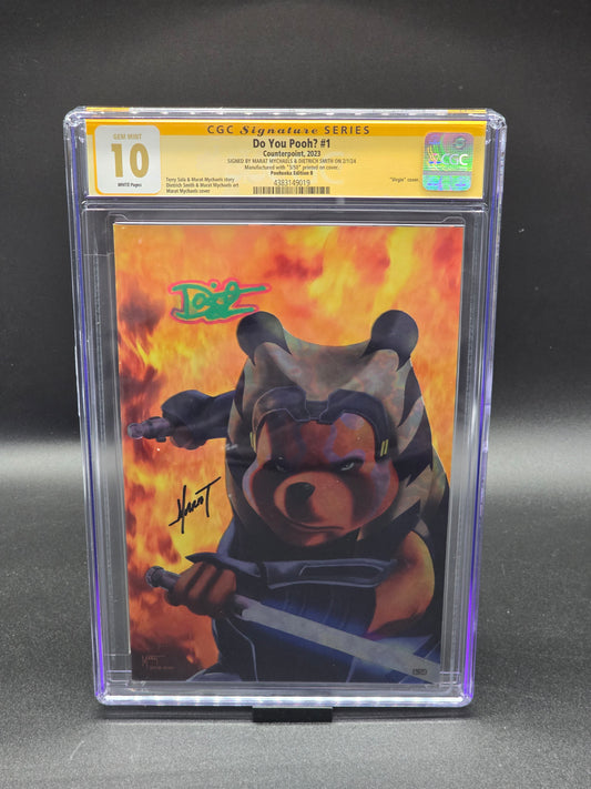 Do You Pooh? #1 2023 CGC SS 10 (Poohsoka variant cover B) signed Marat Mychaels and Dietrich Smith