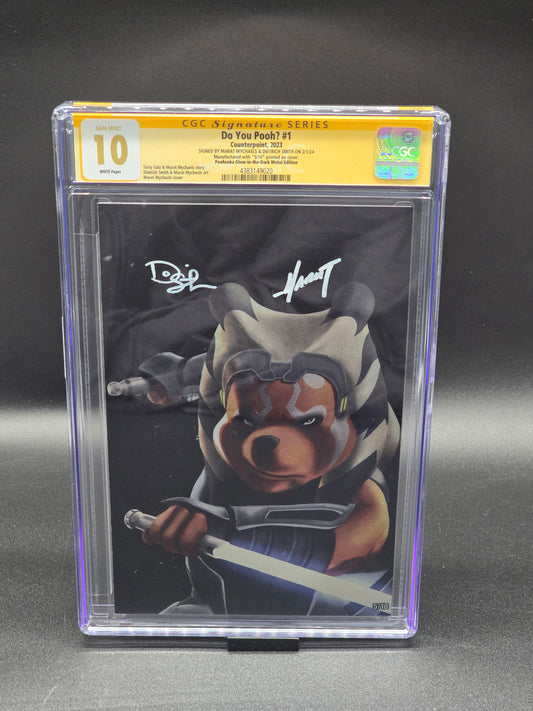 Do You Pooh? #1 2023 CGC SS 10 (Poohsoka Glow-in-the-Dark Metal Ed) signed Marat Mychaels and Dietrich Smith