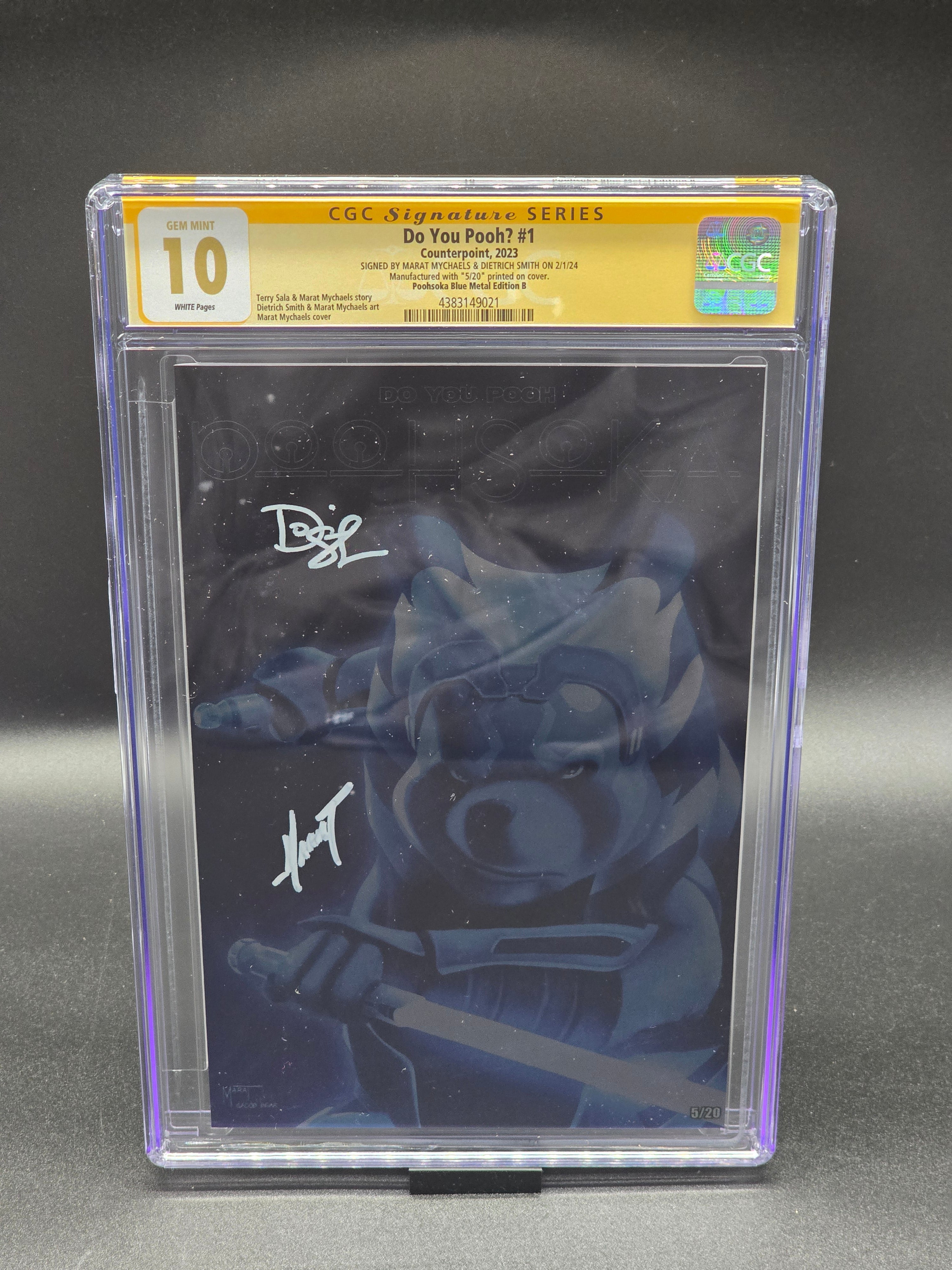 Do You Pooh? #1 2023 CGC SS 10 (Poohsoka Blue Metal Ed B) signed Marat Mychaels and Dietrich Smith