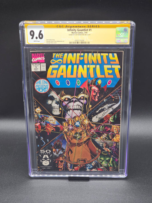 Infinity Gauntlet #1, 7/91 CGC SS 9.6 signed by Joe Rubinstein