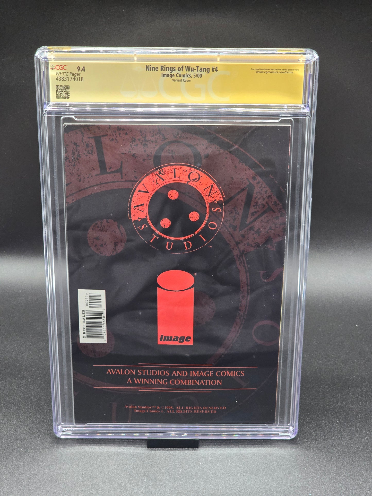 Nine Rings of Wu-Tang #4 5/00 CGC SS 9.4 variant cover Signed by Clayton Henry