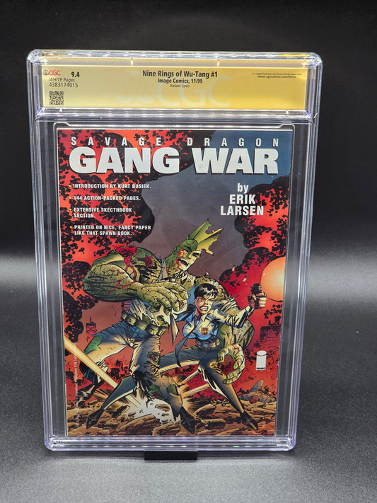 Nine Rings of Wu-Tang #1 11/99 CGC SS 9.4 variant cover Signed by Clayton Henry