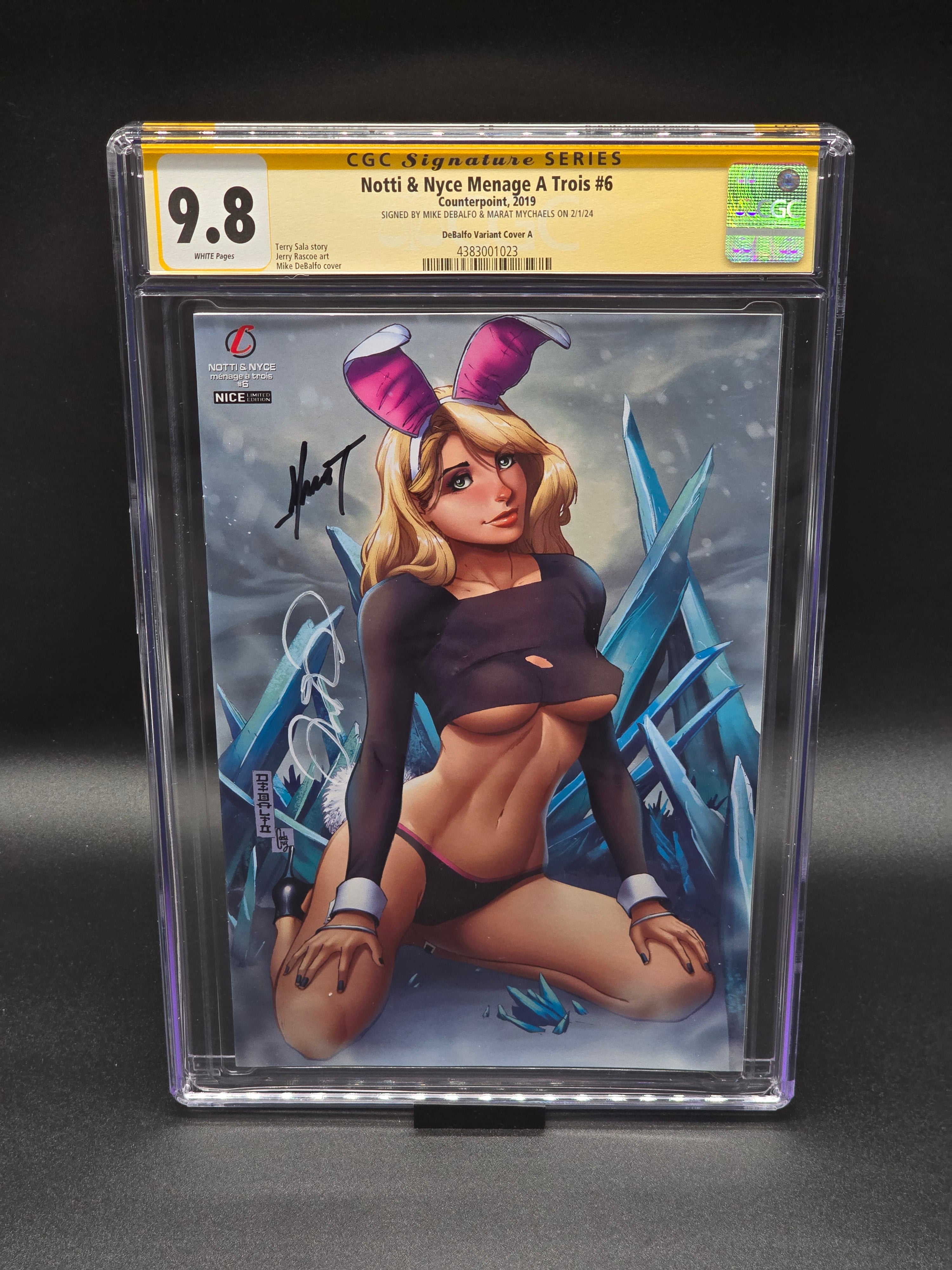 Notti & Nyce Menage A Trois #6 2019 CGC SS 9.8 (DeBalfo Nice Ed) signed Mike DeBalfo and Marat Mychaels