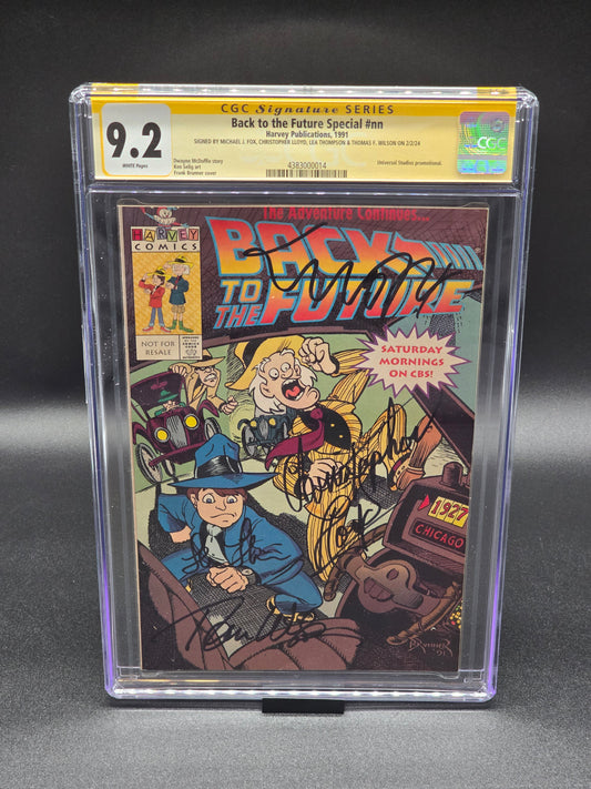 Back to the Future Special 1991 CGC SS 9.2 signed Michael J. Fox, Christopher Lloyd, Lea Thompson, and Tom Wilson