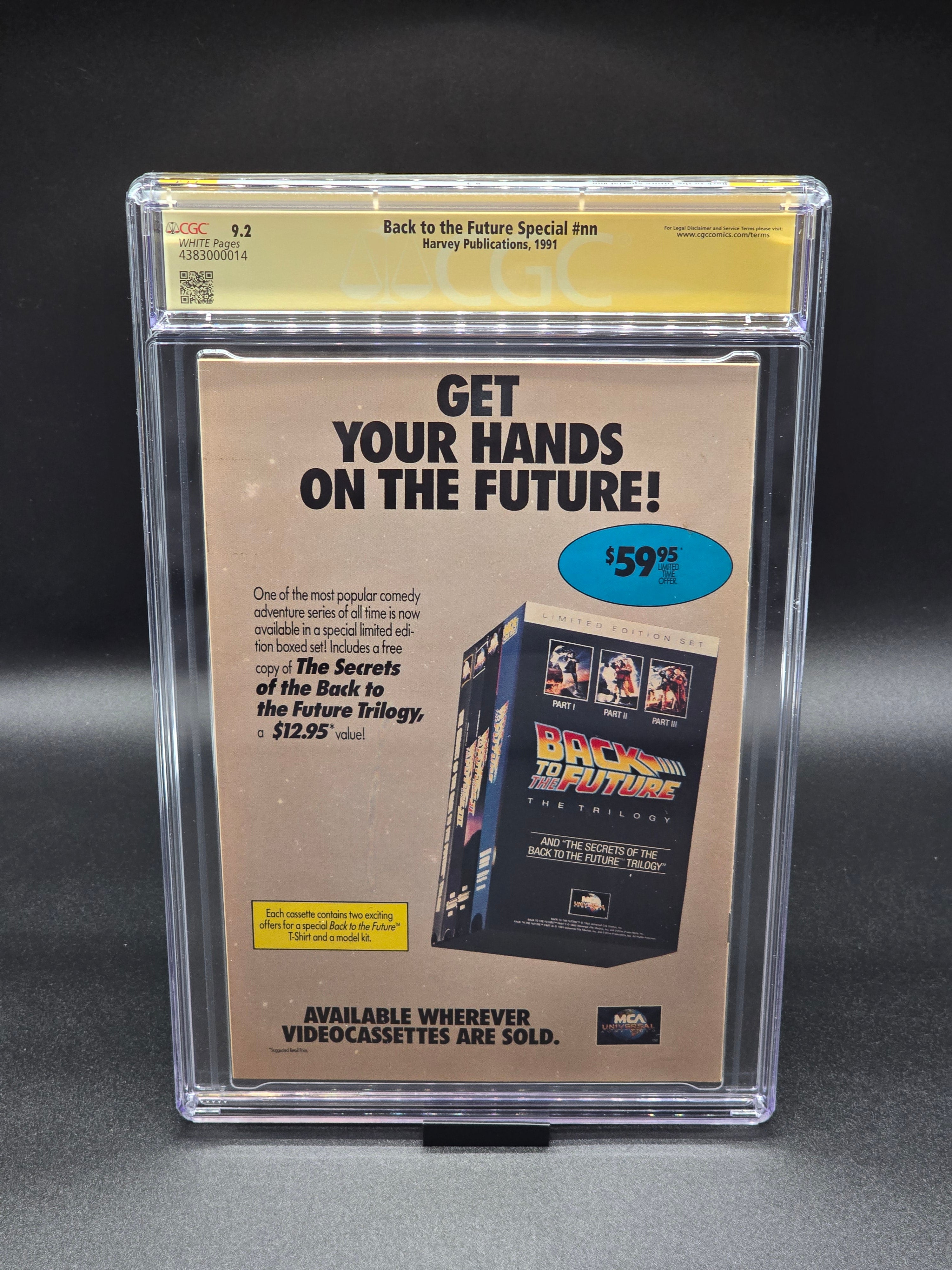 Back to the Future Special 1991 CGC SS 9.2 signed Michael J. Fox