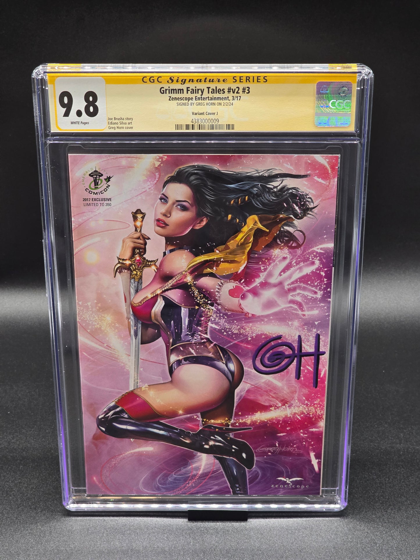 Grimm Fairy Tales #V2 #3 ECCC 2017 CGC SS 9.8 signed Greg Horn