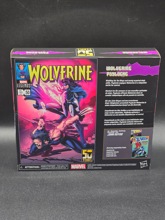 Wolverine and Psylocke Marvel Legends Wolverine 50th Anniversary
