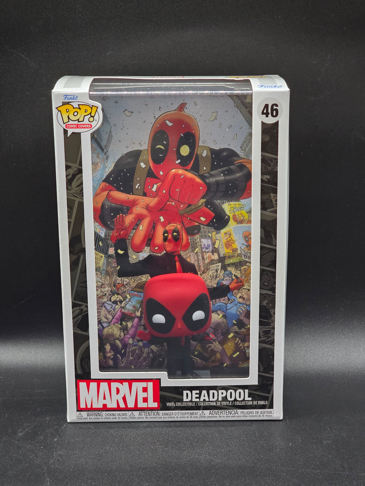 Deadpool (2015) #1 Deadpool in Black Suit Funko Pop! Comic Cover Figure #46