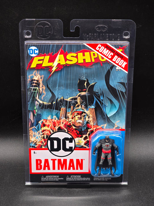 BATMAN 3″ FIGURE WITH FLASHPOINT COMIC Page Punchers McFarlane