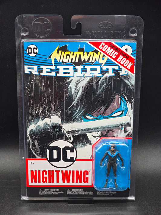 NIGHTWING 3″ FIGURE WITH COMIC Page Punchers McFarlane