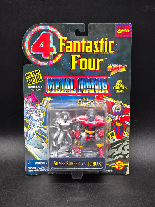Silver Surfer vs Terrax Metal Mania Fantastic Four 1995 Toybiz