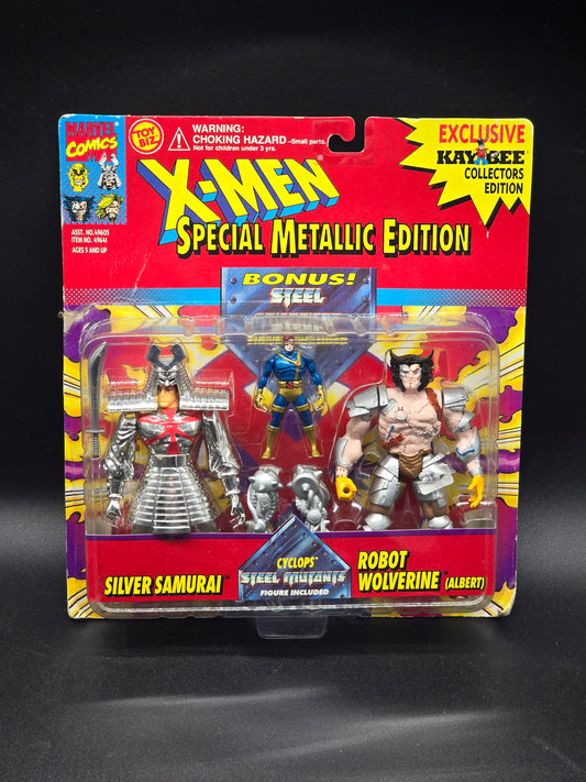 Silver Samurai and Robot Wolverine (Albert) X-Men Special Metallic Ed Toybiz 1993 (KB Exclusive)