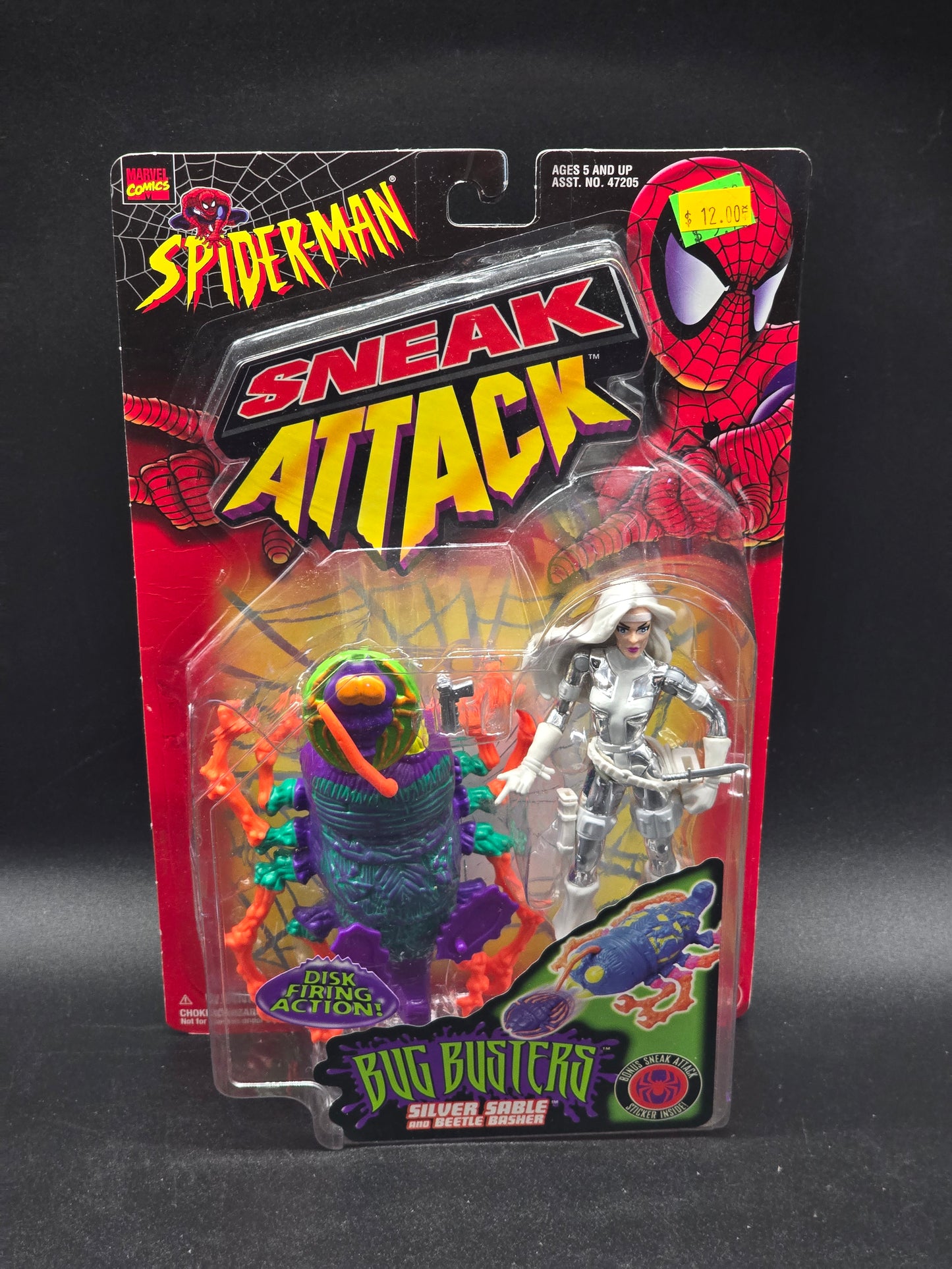 Silver Sable and Beetle Basher Spider-Man Toybiz 1998