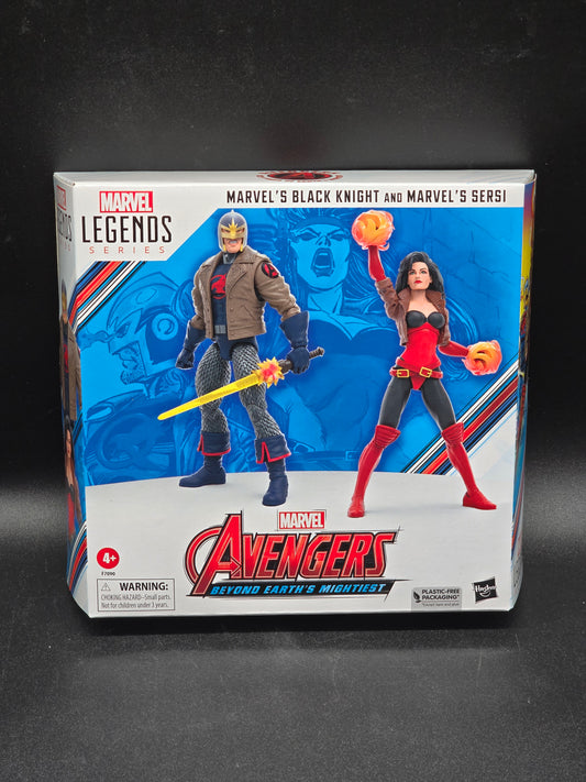 Black Knight and Sersi Marvel Legends 2023 Avengers Beyond Earth's Mightiest