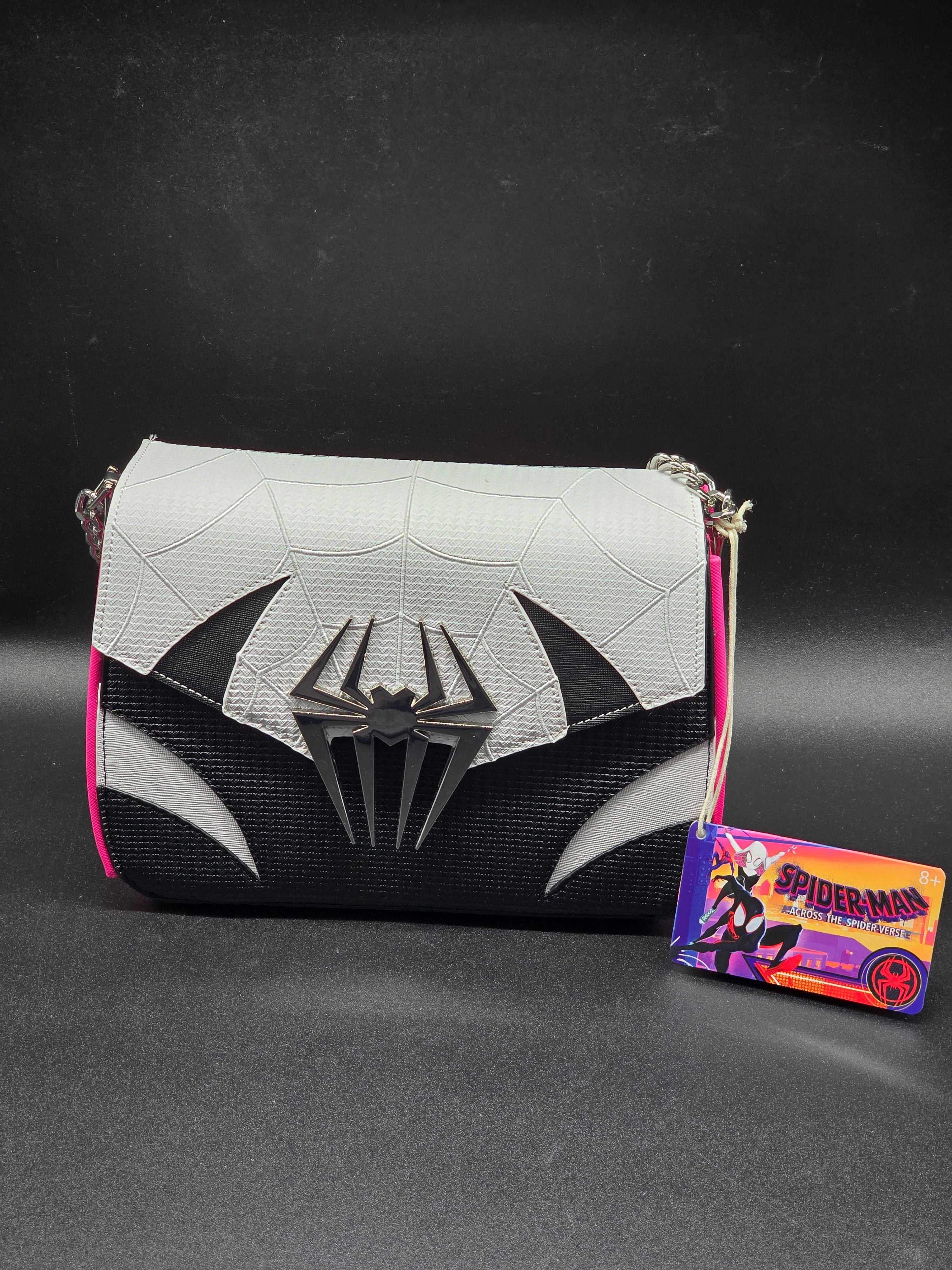 New Loungefly Spider-Man Spider Web Crossbody Bag PLUS fashion Wallet Universal Studios