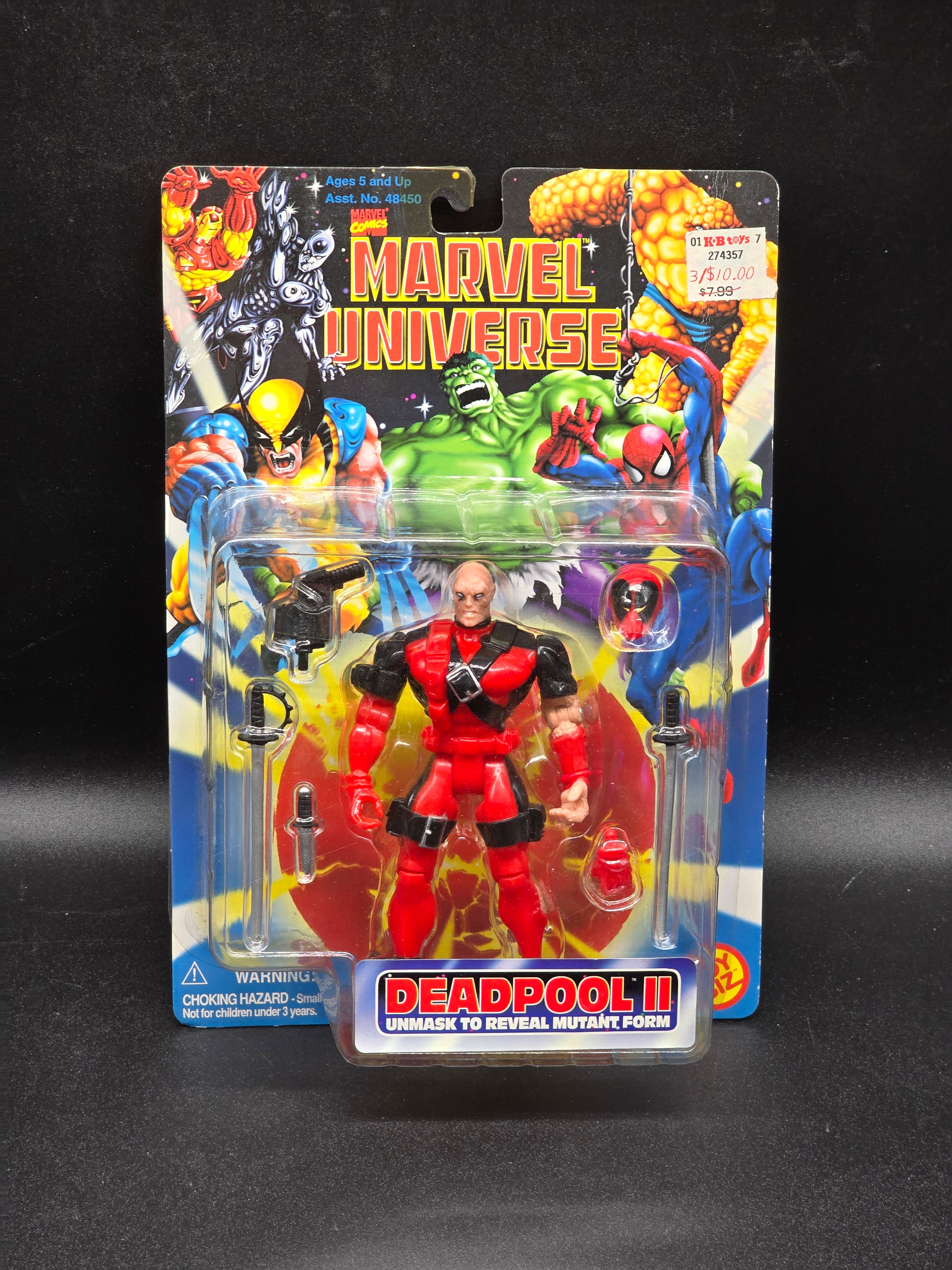 Deadpool 2 Unmasked Marvel Universe Toybiz 1996