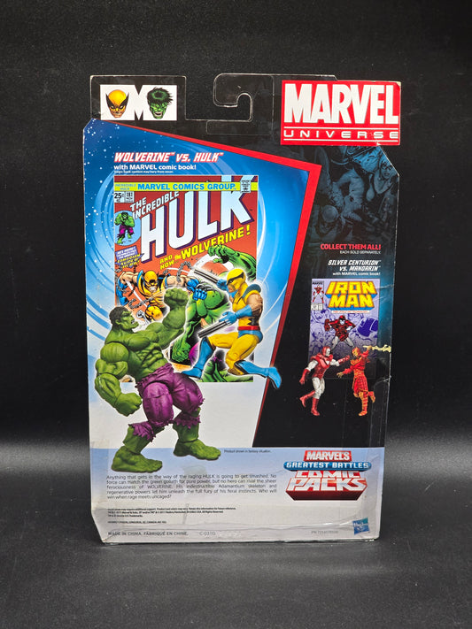 Wolverine vs Hulk 3.75 Marvel Universe Greatest Battle Comic Packs