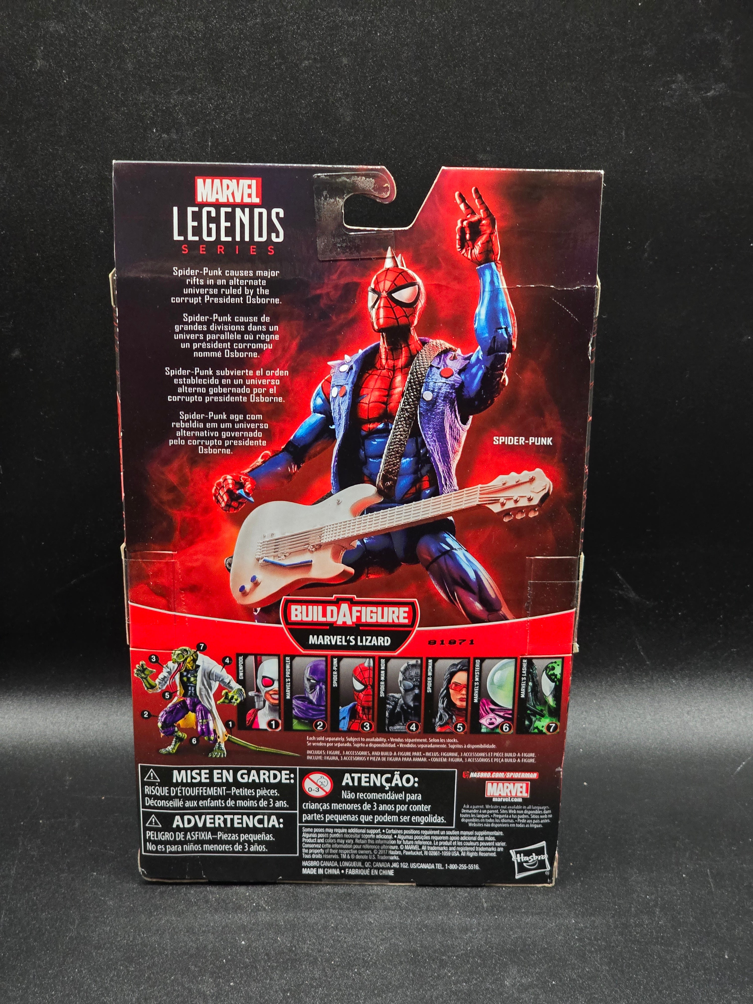 Spider punk marvel legends 2017 shops complete